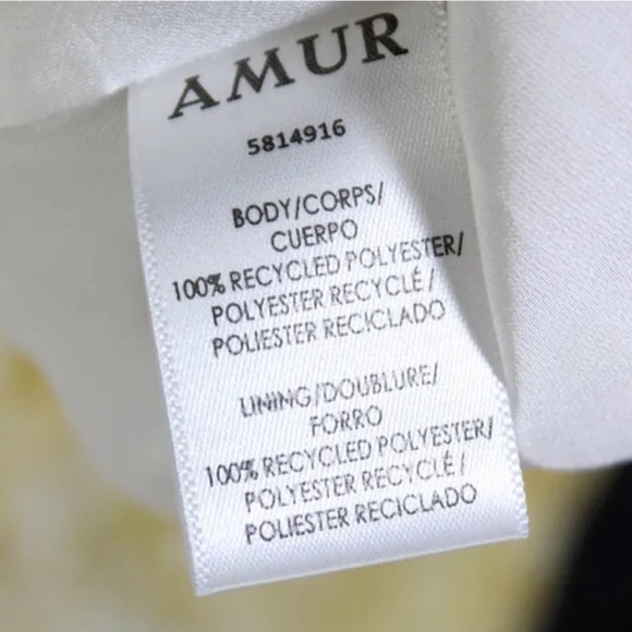 NWT AMUR Fit and Flare Puff Sleeve Mini Dress Marigold Dandelion Size US 10 - Picture 13 of 13